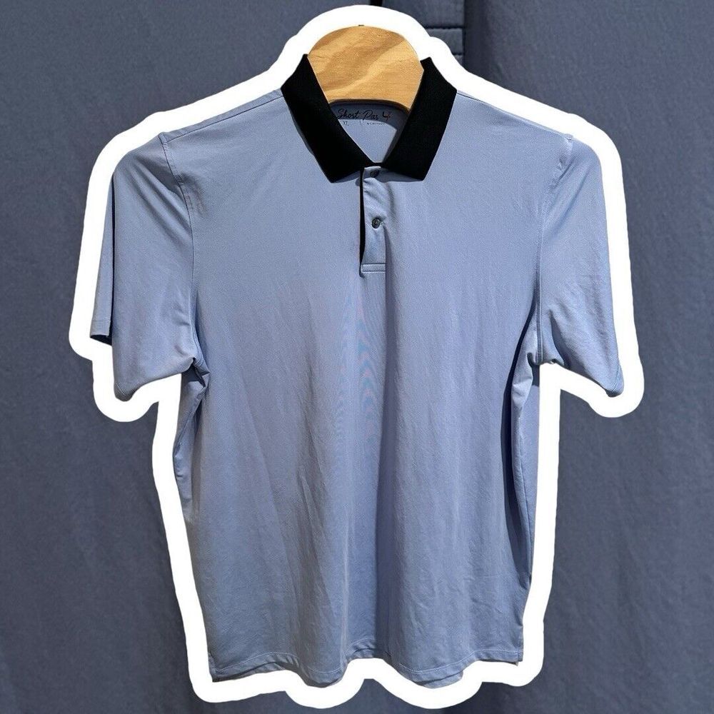 Short Par 4 by Greyson Golf Polo Performance Mens XL Light Blue Short Sleeve - Picture 1 of 4